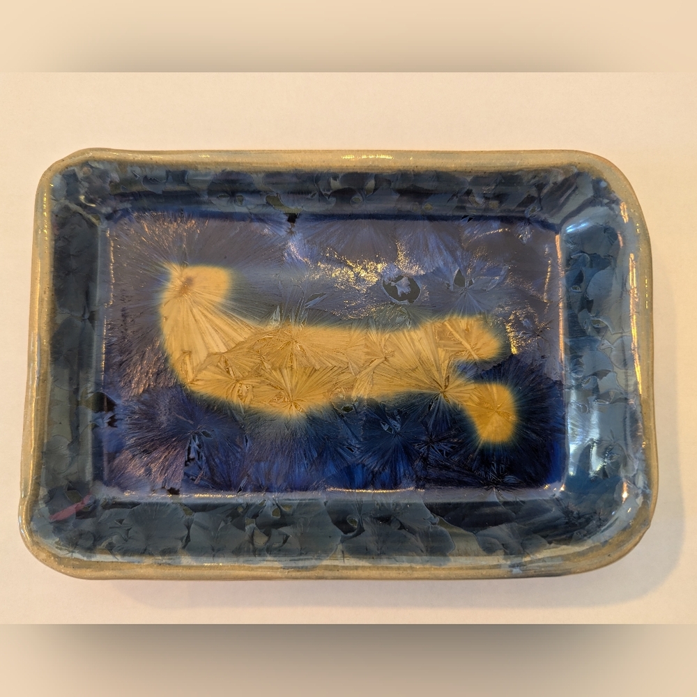 Crystalline NC Pottery trinket or soap dish
